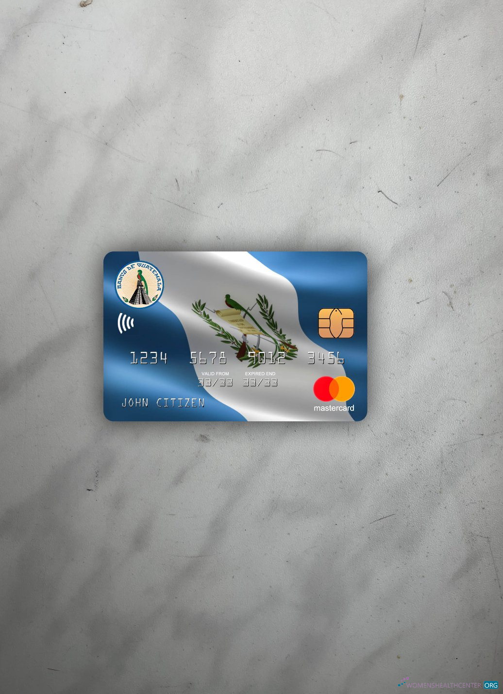 Download Guatemala Banco de Guatemala mastercard photolook front Photoshop template